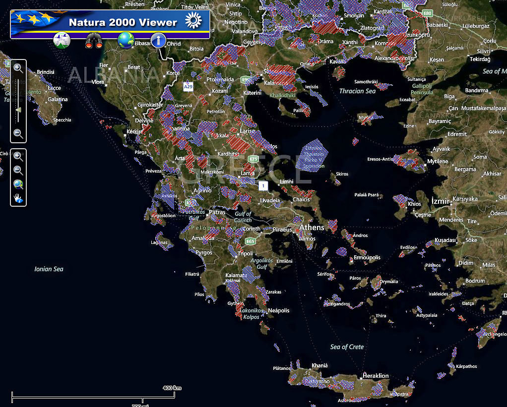 A map of Natura 2000 sites in Greece